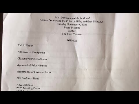 Joint Development Authority (JDA) meeting at CORE 11/4/2025