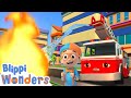 Blippi Explores A Firetruck | Blippi Wonders Magic Stories and Adventures for Kids | Moonbug Kids