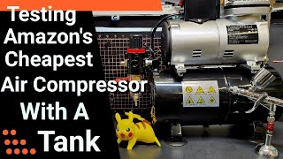 Test des günstigsten Luftkompressors mit Tank von Amazon – zum Airbrushen