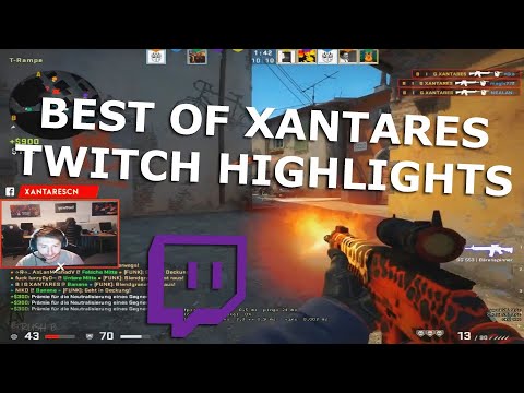 Best of XANTARES CSGO, Spray Transfers, 1Tap Flicks and Funny Fail Moments - CS:GO Stream Highlights