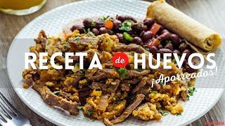 Huevos aporreados con cecina de res en 5 sencillos pasos | Recetas mexicanas fáciles | Cocina Vital