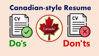 How to Write CANADIAN-STYLE RESUME / Do