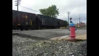 preview picture of video 'Nittany & Bald Eagle railroad into Lock Haven'