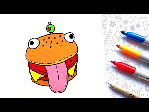 Dibujo Fortnite Facil - como dibujar la llama pi ata de fortnite