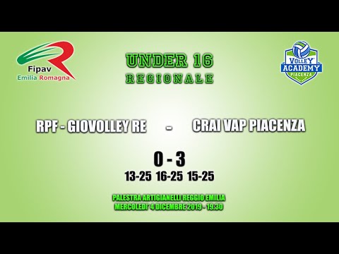 Rpf Giovolley Re -  Crai Vap Pc