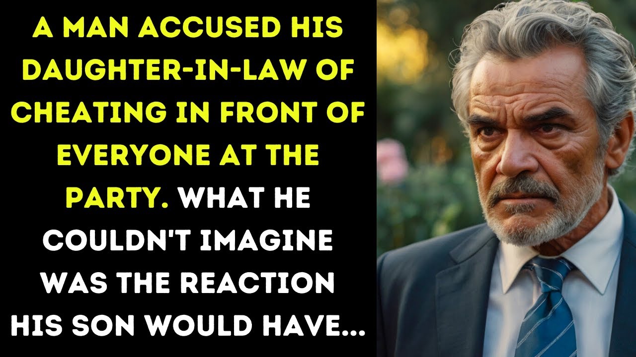 A man accused his daughter-in-law of cheating in front of everyone at the family party. What he