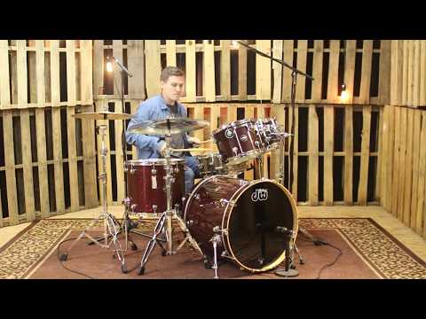 DW Performance Merlot Glass Drum Set - 22, 10, 12, 16