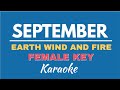 [FEMALE KEY] SEPTEMBER - EARTH WIND AND FIRE | KARAOKE/ INSTRUMENTAL