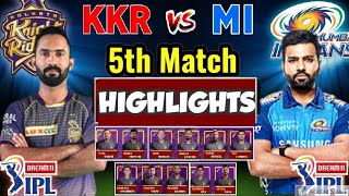 MI vs KKR Match Highlights | IPL 2020 - 5th Match | Mumbai Indians vs Kolkata Knight Riders