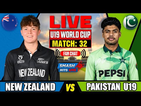 🔴Live : Pakistan U19 vs New Zealand U19 | 32th Match - Discussion on Smash Hits