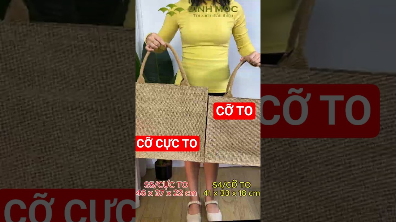 Túi đay cỡ to, túi cỡ lớn có khóa - M3603B (có khóa)