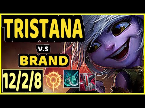 TRISTANA vs BRAND - 12/2/8 KDA MID GAMEPLAY - NA Ranked DIAMOND