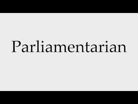 How to Pronounce Parliamentarian