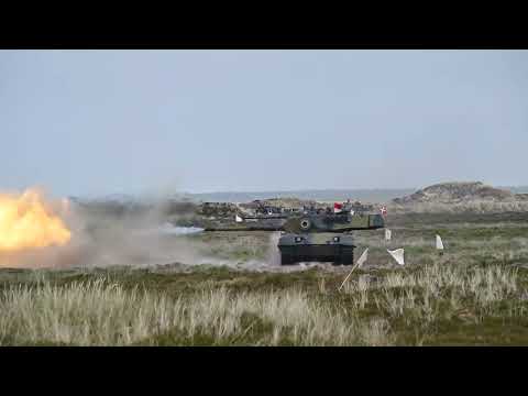 Leopard 1A5 tank platoon Live fire -  Tank show 2022 - Åben hede