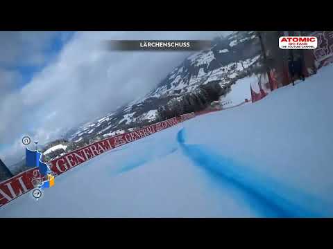 Kitzbuhel downhill - The Streif - camera racer Joachim Puchner, Jan 19, 2024 #weareskiing @atomic
