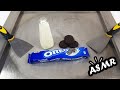OREO Ice Cream Rolls How To Make Rolled Fried Ice Cream Of Oreo Cookies ASMR No Talking Makbang