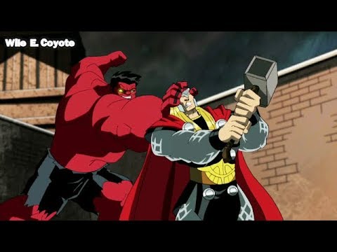 Hulk Rojo vs Thor ♦ Los Vengadores los Heroes mas Poderosos del Planeta