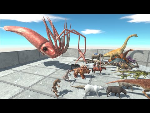Escape from GIANT COLOSSAL SQUID - Animal Revolt Battle Simulator Escape from Monster