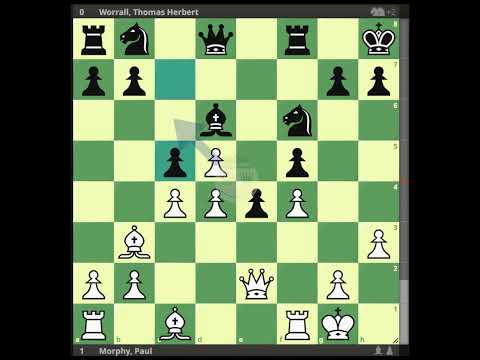 Morphy, Paul vs Worrall, Thomas Herbert || London 1859 @chessbuddies 🔴 #PaulMorphy