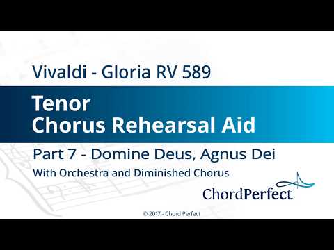 Vivaldi's Gloria Part 7 - Domine Deus, Agnus Dei - Tenor Chorus Rehearsal Aid