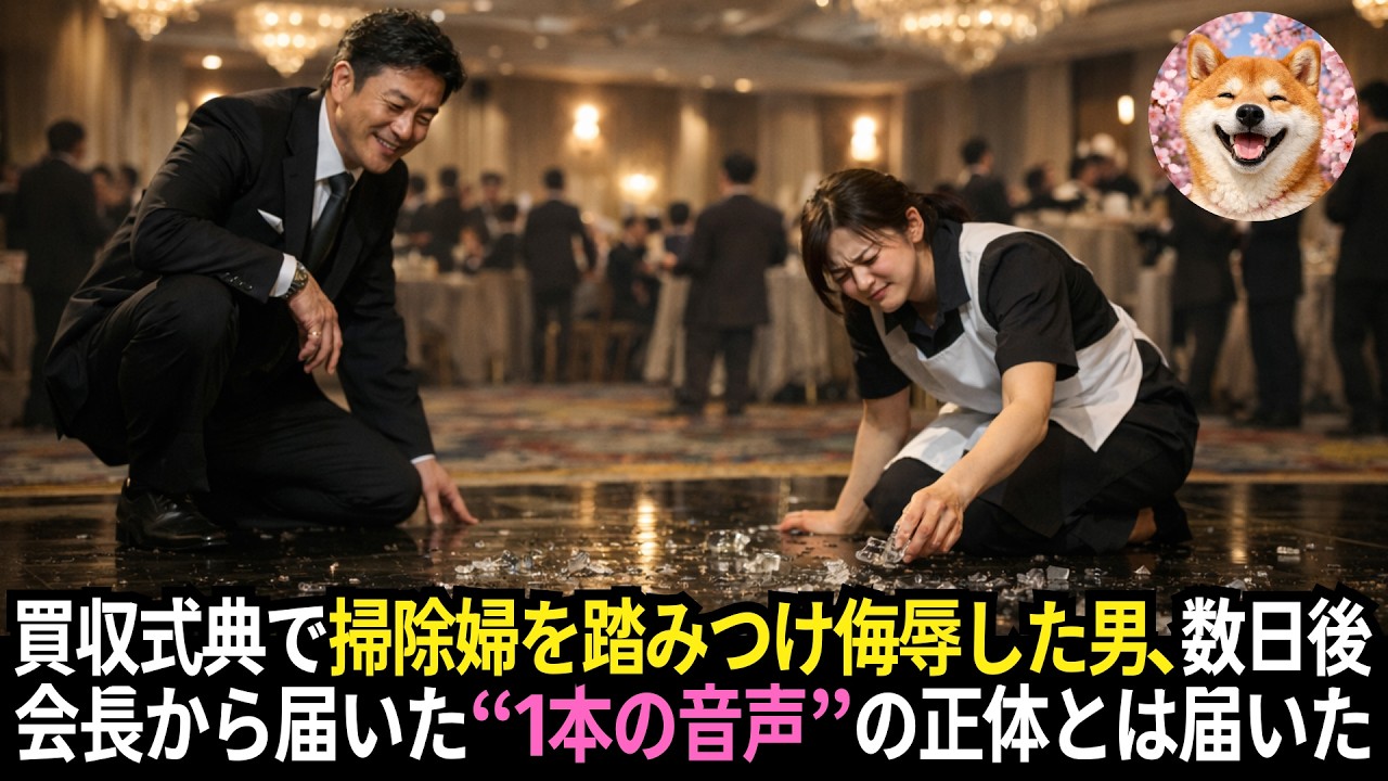 買収式典で掃除婦を踏みつけ侮辱した男──数日後、社長から届いた1通の手紙の内容とは