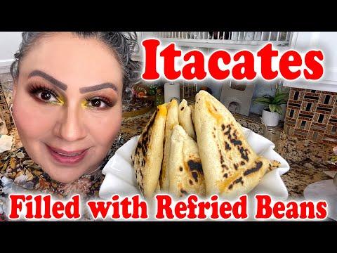 Traditional Itacates Filled with Refried Beans | Authentic Mexican Recipe