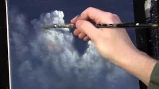 Moonlit Night Sky Clouds acrylic painting lesson available at http://www.timgagnon.com