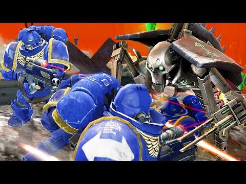 Ultramarines vs Necrons - Unification Mod: Survival | Warhammer 40k: Dawn of War: Soulstorm