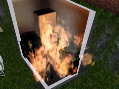 Jak Zabic Sima w Sims 3-Pożar