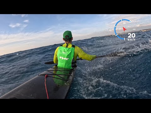 Epic downwind run in Anzio, Italy | Surfski NK NITRO 640 CarbonX
