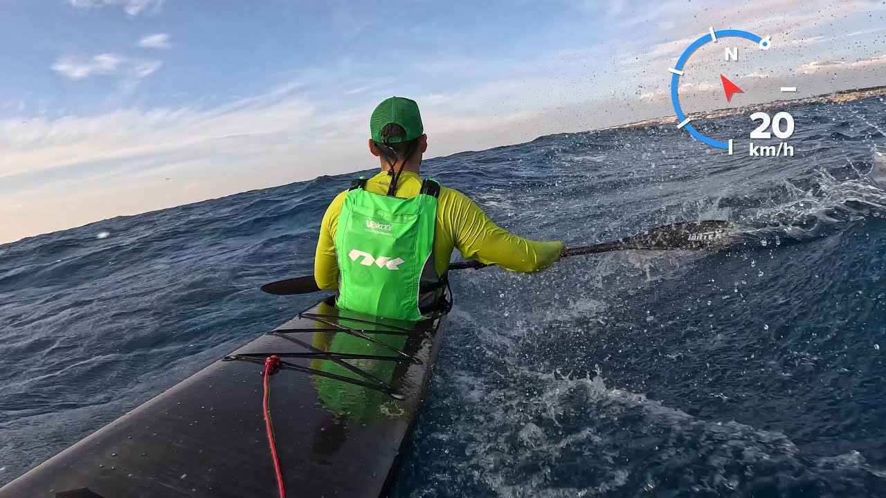 Epic downwind run in Anzio, Italy | Surfski NK NITRO 640 CarbonX