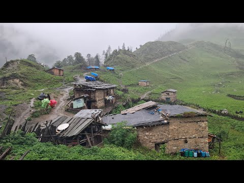 Real Nepali Mountain Village Life During Monsoon | Peaceful Rural Living | Gorey Nepal🇳🇵|