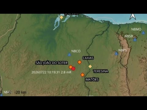 Tremor de terra é registrado em Caxias-MA nesta quarta-feira (22)