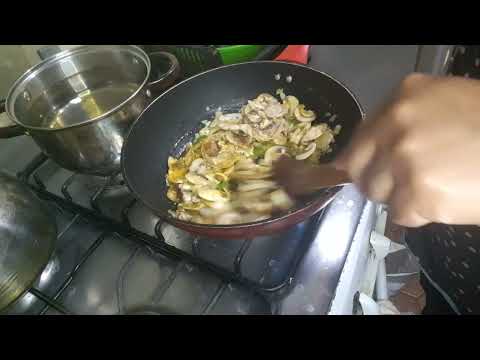 Tallarines con camaron