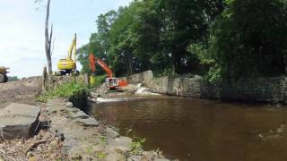preview picture of video 'Hopewell Mill Dam Removal- Taunton 2012'