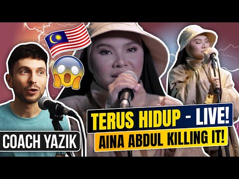 YAZIK reacts to Aina Abdul - Terus Hidup | LIVE