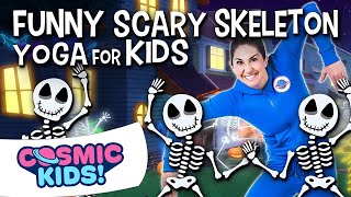 Funny Skeleton Halloween Yoga | Cosmic Kids