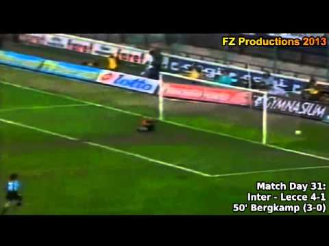 Serie A 1993-1994, day 31 Inter - Lecce 4-1 (Bergkamp goal)