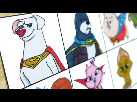 DC League of Super-Pets | Drawing Krypto Ace PB Merton Chip Lulu