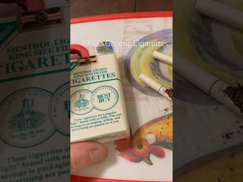 Using my rooster cutting board review inspect vintage sealed pack 1980’s Generic menthol cigarettes