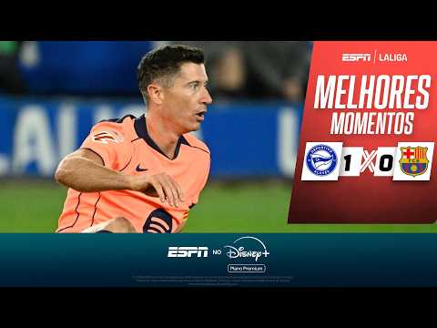 Gols e lances de Alavés x Barcelona