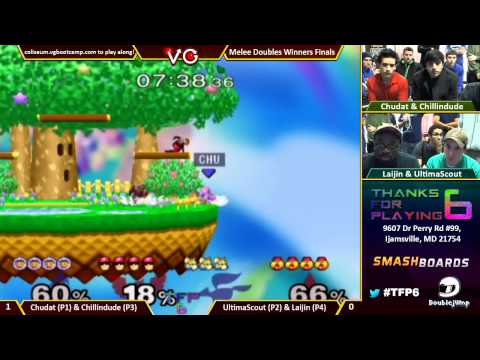 TFP6 - Chudat & Chillindude Vs. UltimaScout & Laijin - SSBM Doubles Winners Finals - Smash Melee