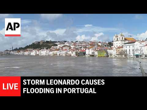 Video Thumbnail: LIVE: Storm Leonardo causes severe flooding in Portugal
