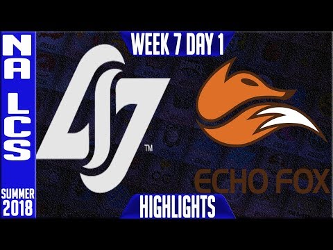 CLG vs FOX Highlights | NA LCS Summer 208 Week 7 Day 1 | CLG vs Echo Fox