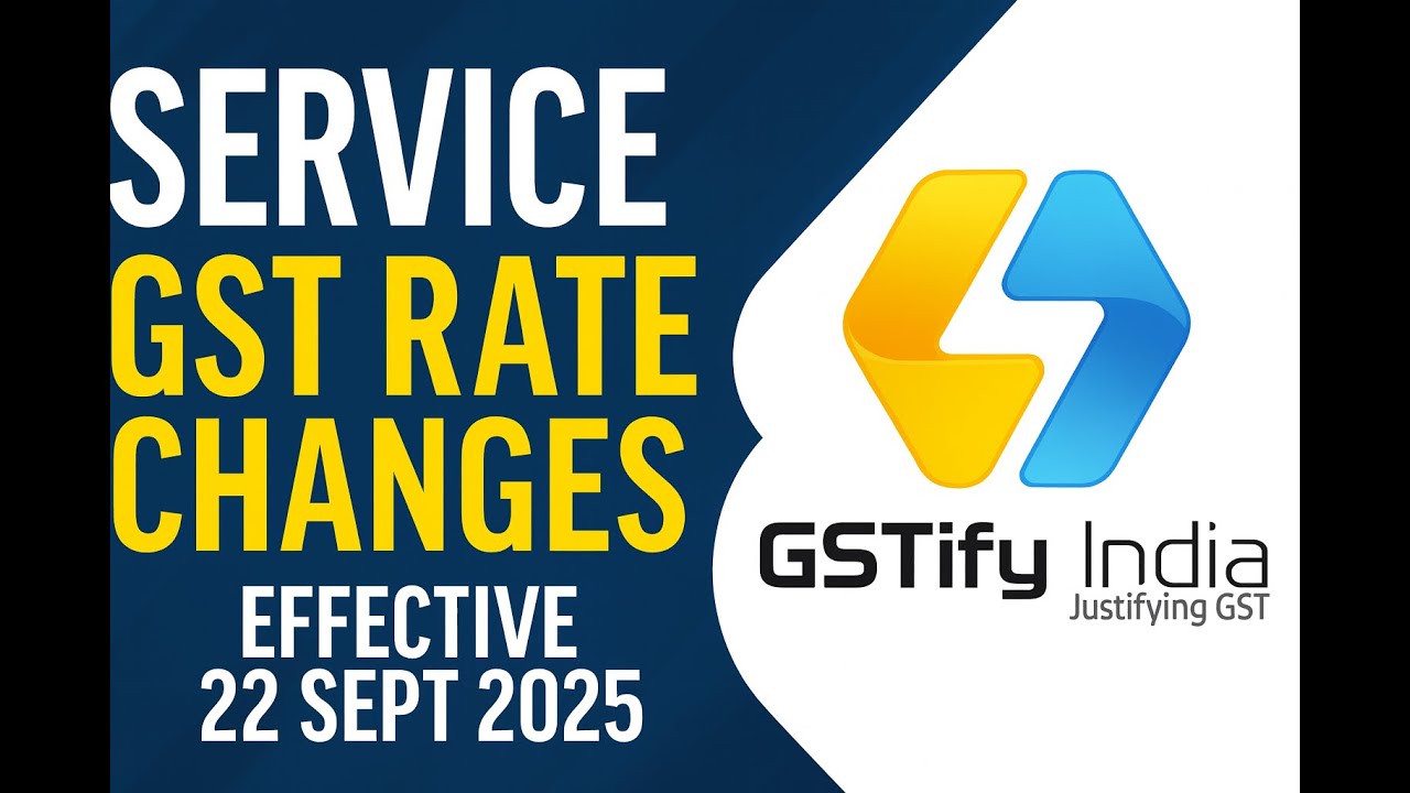 Notification 15 2025 Explained: GST Rate Changes on Services | Effective from 22/09/ 2025