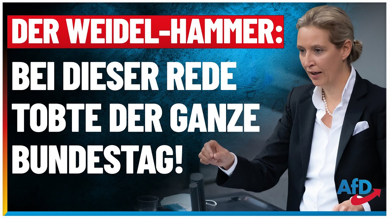 Der Weidel-Hammer: Bei dieser Rede tobte der Bundestag! - AfD - Alice Weidel