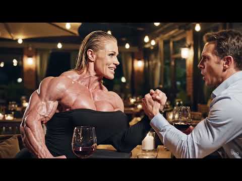 Female Bodybuilder | Armwrestling | Muscle Girl | AI Aestehetic | Veo