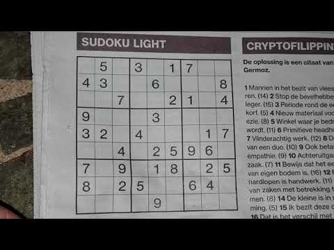 Speedtest December! (#1968) Light Sudoku. 12-04-2020 part 1 of 2