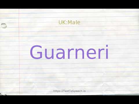 How to pronounce guarneri