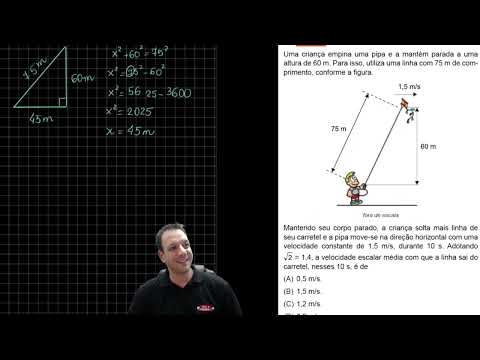 MEDICINA ABC 2023 | Questão 51 | Resolução | Física | Uma criança empina uma pipa e a mantém parada.
